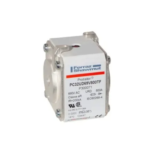 Mersen 800A size 32 FF Square Body Fuse, aR, 700V - P300071 product image