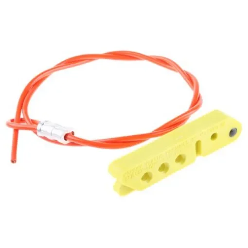 Brady Yellow 3-Lock Nylon Cable Lockout Devices, 7.00mm Shackle - SCISSOR LOCKOUT: YELLOW SCISSOR LOCK W/3 product image