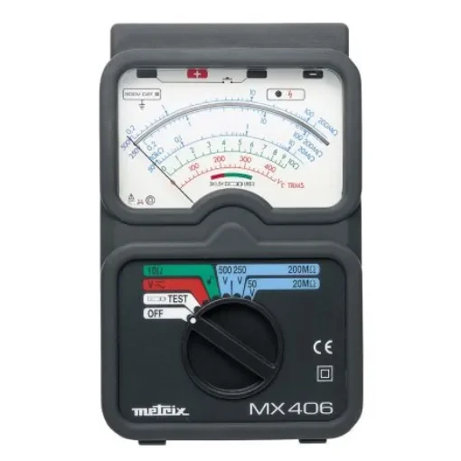 Metrix MX 406B Insulation & Continuity Tester, 50V Min, 500V Max, 200MO Max, CAT III 300V - MX0406B product image