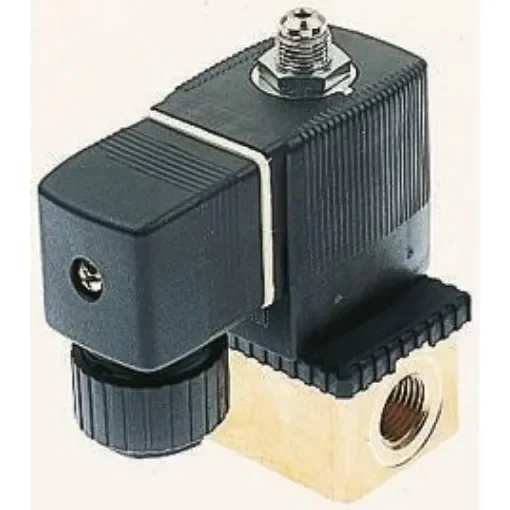 Burkert Solenoid Valve 126147, 3 port(s) , NC, 24 V ac, 1/4in product image