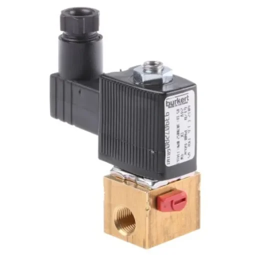 Burkert Solenoid Valve 134163, 3 port(s) , NC, 24 V dc, 1/8in product image