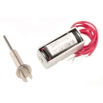 Mecalectro Linear Solenoid, 12 V dc, 0.1N, 30 x 12.7 x 10 mm - 8.M10 02 62 12 VCC 100% product image