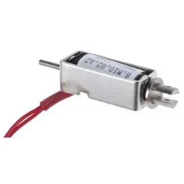 Mecalectro Linear Solenoid, 24 V dc, 0.1N, 30 x 12.7 x 10 mm - 8.M10 02 62 24 VCC 100% product image
