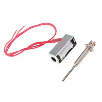 Mecalectro Linear Solenoid, 12 V dc, 0.4N, 30 x 12.7 x 10 mm - 8.M10 02 62 12 VCC 25% product image