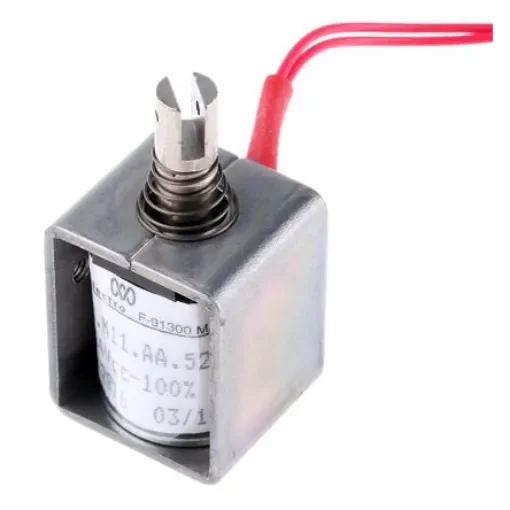 Mecalectro Linear Solenoid, 24 V dc, 1N, 27 x 22 x 20 mm - 8.M11 AA 52 24 VCC 100% product image