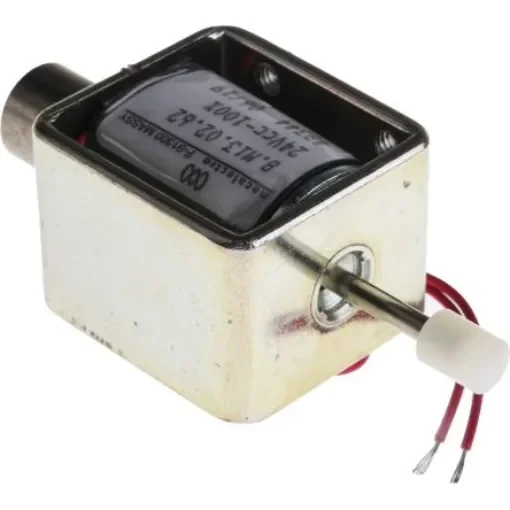 Mecalectro Linear Solenoid, 24 V dc, 2.5N, 35.3 x 31.8 x 25.4 - 8.M13 02 62 24 VCC 100% product image