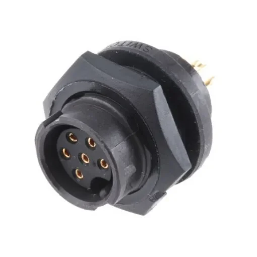 Switchcraft Circular Connector, 6 Contacts, Panel Mount, Socket, Female, IP68, IP69K, EN3 Series - EN3P6FX product image