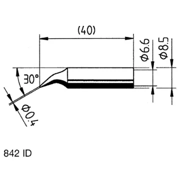 Ersa 0.4 mm Conical Soldering Iron Tip for use with Power Tool - 842ID product image