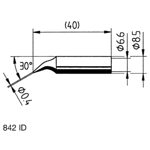 Ersa 0.4 mm Conical Soldering Iron Tip for use with Power Tool - 842ID product image