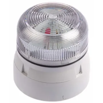 Klaxon Flashguard QBS Series Clear Flashing Beacon, 12 V dc, 24 V dc, Surface Mount, Xenon Bulb - QBS-0055 product image