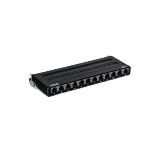 Trendnet TC Series Cat5e, Cat6, Cat6a 12 Port Patch Panel Shielded 25mm Black - TC-P12C6AS product image