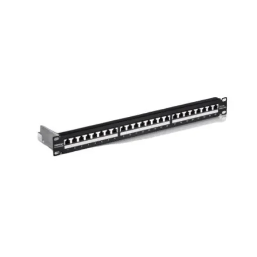 Trendnet TC Series Cat5e, Cat6, Cat6a 24 Port Patch Panel Shielded 40mm Black - TC-P24C6AS product image