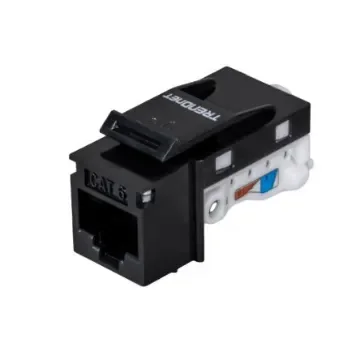 Trendnet TC Series Cat5, Cat5e, Cat6 1 Port RJ45 Patch Panel 22mm Black - TC-K25C6BK product image