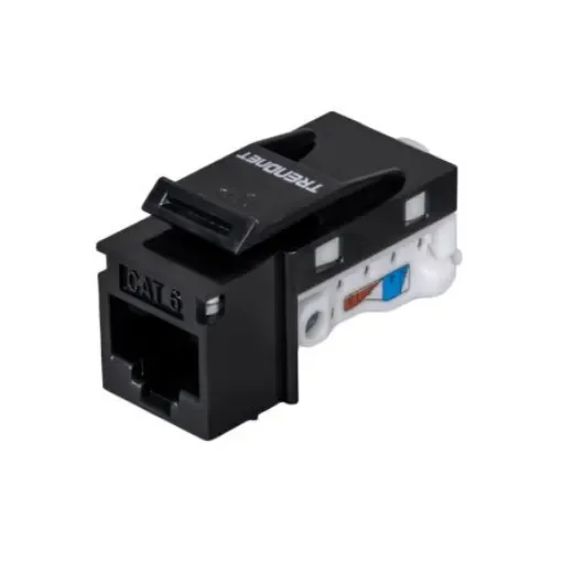 Trendnet TC Series Cat5, Cat5e, Cat6 1 Port RJ45 Patch Panel 22mm Black - TC-K50C6BK product image