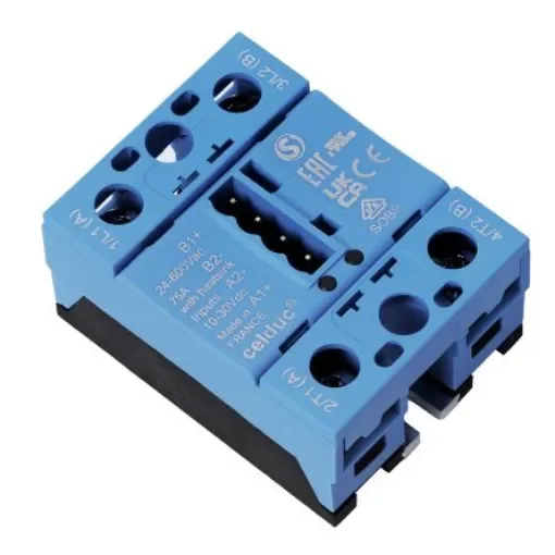 Celduc SOB Series Solid State Relay, 50 A Load, Chassis Mount, 510 V ac Load, 30 Vdc Control - SOB965670-TH product image