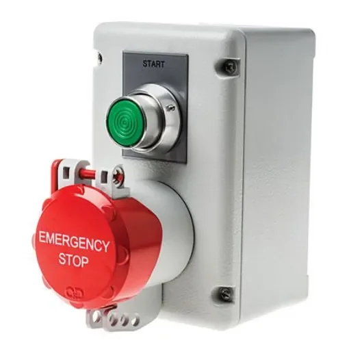 Craig & Derricott Momentary (Start), Pull to Reset (Stop) Push Button Control Station - SPDT, Die Cast Aluminium, - SSTH/GS/P/F1/MG/CO product image