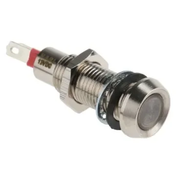 Marl Green Panel Mount Indicator, 12V dc, 8.1mm Mounting Hole Size, Solder Tab Termination, IP67 - 508-532-21 product image