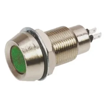 Marl Green Panel Mount Indicator, 24V dc, 12.7mm Mounting Hole Size, Solder Tab Termination, IP67 - 512-532-22 product image