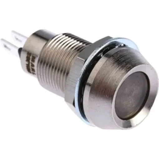 Marl Green Panel Mount Indicator, 230V ac, 12.7mm Mounting Hole Size, Solder Tab Termination - 512-532-76 product image