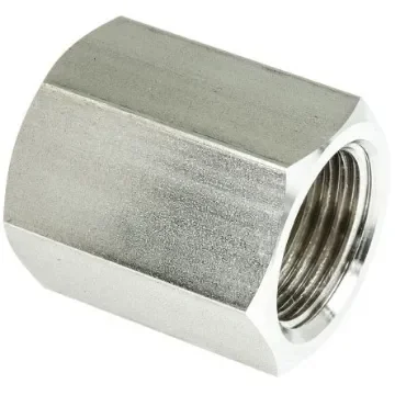 Legris Stainless Steel Pipe Fitting, Straight Hexagon Coupler, Female G 1/2in x Female G 1/2in - 1855 21 21 product image