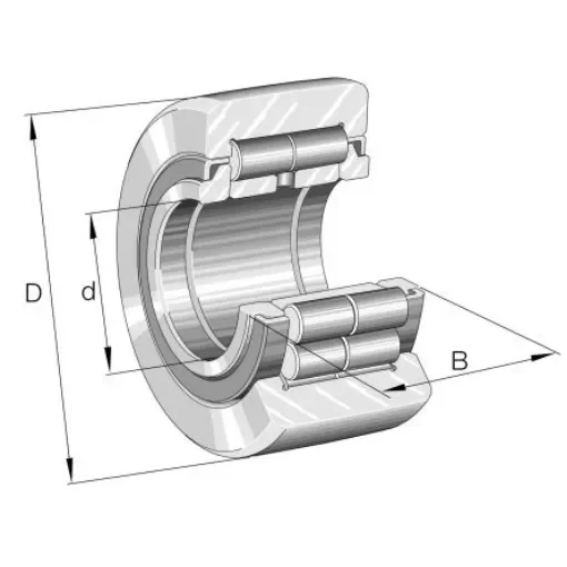 Yoke Type Track Roller NUTR40-X-A, 40mm ID, 80mm OD product image