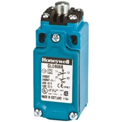 Honeywell GLD Series Plunger Limit Switch, 2NC, IP66, DPST 2NC, Thermoplastic Housing, 300V ac Max, 10A Max - GLDB06B product image