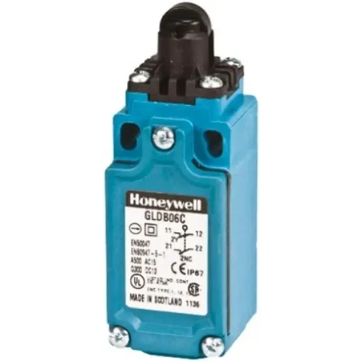 Honeywell GLD Series Roller Plunger Limit Switch, 2NC, IP66, DPST 2NC, Thermoplastic Housing, 300V ac Max, 10A Max - GLDB06C product image