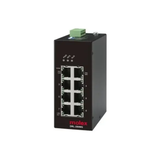 Molex IP20 Unmanaged Ethernet Switch, Unmanaged 8 Port Industrial Ethernet Switch RJ-45 - 1120361003 product image