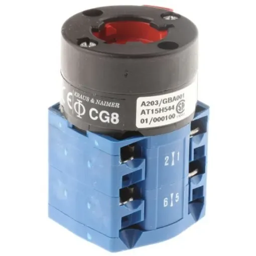 Kraus & Naimer, 4P 2 Position 60° On-Off Cam Switch, 20A - CG8.A203/GBA001.*FT product image