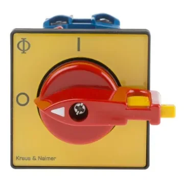 Kraus & Naimer 3P Pole Panel Mount Isolator Switch - 20A Maximum Current, 5.5kW Power Rating, IP65 - KG10A.T203/GBA011.FT2 product image