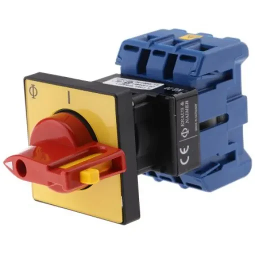 Kraus & Naimer 3P Pole Panel Mount Isolator Switch - 25A Maximum Current, 7.5kW Power Rating, IP65 - KG20A.T203/GBA011.FT2 product image