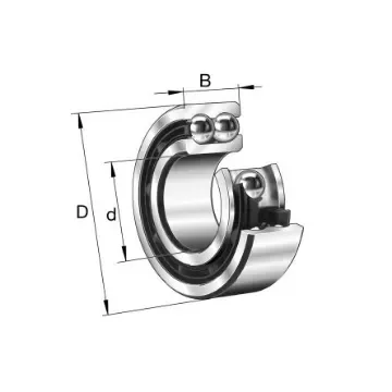 FAG 3313-B-TVH-C3 Double Row Angular Contact Ball Bearing- Open Type 65mm I.D, 140mm O.D product image