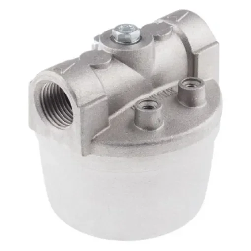 RS PRO 1 bar Aluminium Heating Oil Filter, 1/2 in BSPP, 81 x 81 x 84mm - 3137098 product image