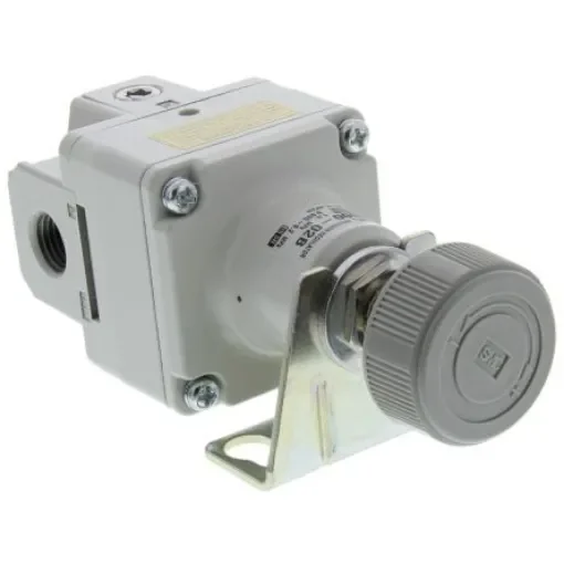 SMC Rc 1/4 Pneumatic Regulator - 0.005MPa to 0.2MPa, 1/4in, 1MPa max. input - IR2000-02B product image
