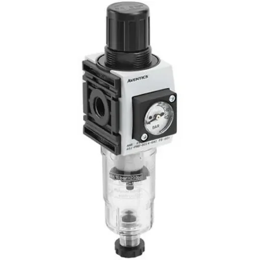 EMERSON – AVENTICS AS1-FRE Filter Regulator, 5µm, G 1/4, Semi Automatic, 12 bar - R412014645 product image
