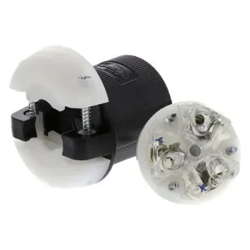 Hubbell USA Mains Plug, 20A Black, Cable Mount Nylon Screw, 250 V - HBL2321 product image