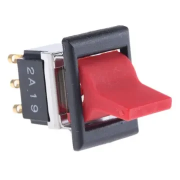 TE Connectivity DPDT, Latching Rocker Switch Panel Mount - FLN19-RED04 product image