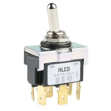 TE Connectivity Toggle Switch, Panel Mount, On-(On), DPDT, Tab Terminal - AWTR1504 product image