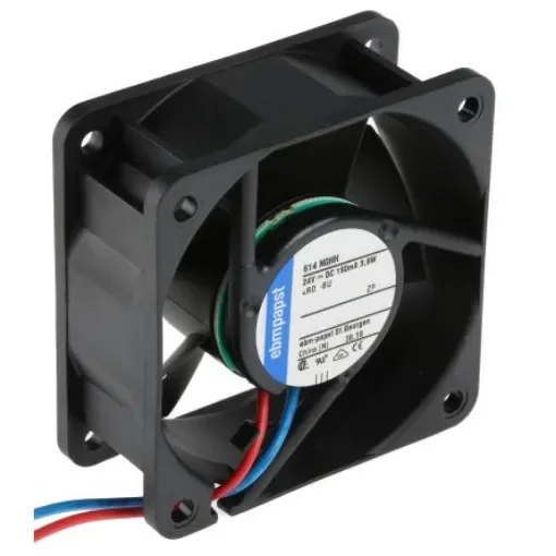 ebm-papst 600 N Series Axial Fan, 24 V dc, DC Operation, 54m³/h, 3.6W, 150mA Max, 60 x 60 x 25mm - 614NGHH product image