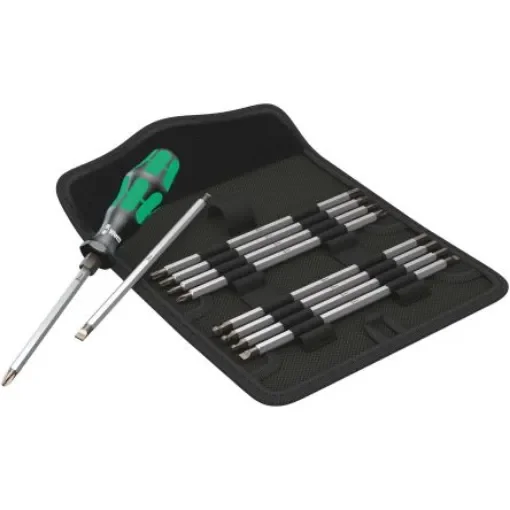 Wera Hexagon; Phillips; Pozidriv; Slotted; Torx Interchangeable Screwdriver Set, 11-Piece - 05002990001 product image