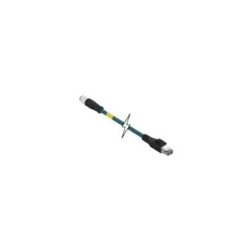 MolexBrad Micro-Change, 2m Cat5e, Green RJ45 to Male M12 Male, Shielded Shielded, Terminated TPU Sheath - 1201088451 product image