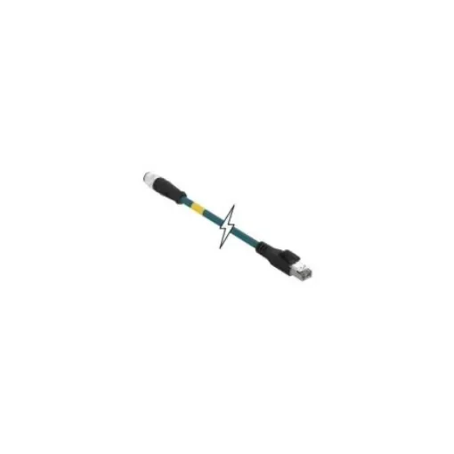 MolexBrad Micro-Change, 2m Cat5e, Green RJ45 to Male M12 Male, Shielded Shielded, Terminated TPU Sheath - 1201088451 product image