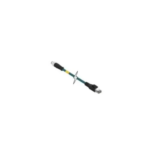 MolexBrad Micro-Change, 5m Cat5e, Green M12 to Male RJ45 Male, Shielded Shielded, Terminated TPU Sheath - 1201088454 product image