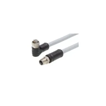 Molex Right Angle Female 5 way M12 to Straight Male 5 way M12 Cordset, 15m - 1205010214 product image