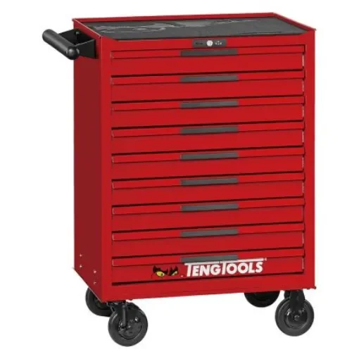 Teng Tools 9 Drawer Steel Wheeled Roller Cabinet Tools Included - TSW26R9 product image