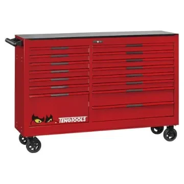 Teng Tools 15 Drawer Steel Wheeled Roller Cabinet Tools Included - TSW64R15 product image