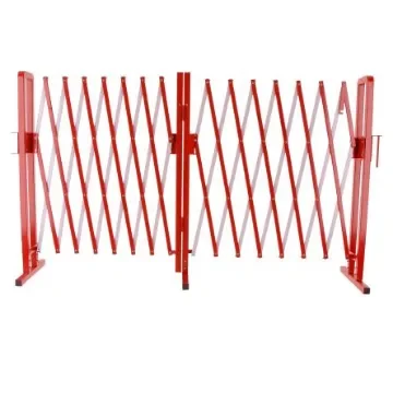 Viso Red & White Steel Extendable Barrier, 4m, White Tape - BAR4000RB product image