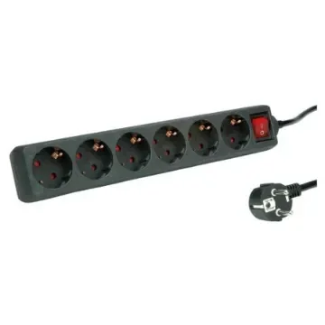 Roline 10m 6 Socket CEE, Type F - German Schuko Socket, 250 V ac - 19.07.1077 product image