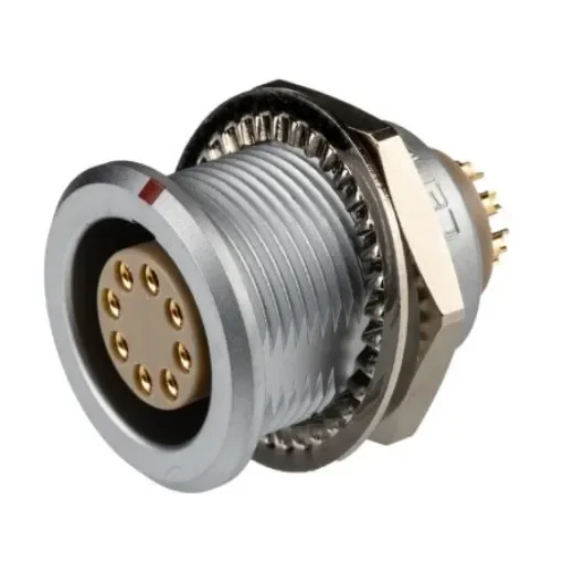 LEMO Circular Connector, 8 Contacts, Panel Mount, Socket, Female, IP50, 3B Series - EGG.3B.308.CLL product image
