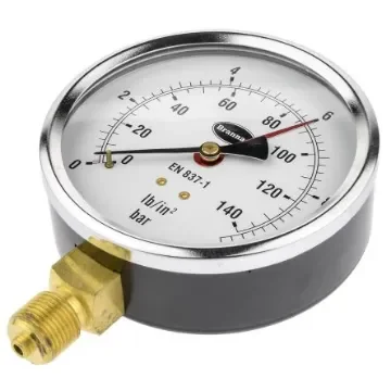 Brannan G 3/8 Analogue Pressure Gauge 10bar Bottom Entry 100mm Outside Diameter - 34/655/0 product image